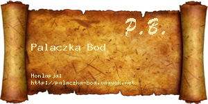 Palaczka Bod névjegykártya